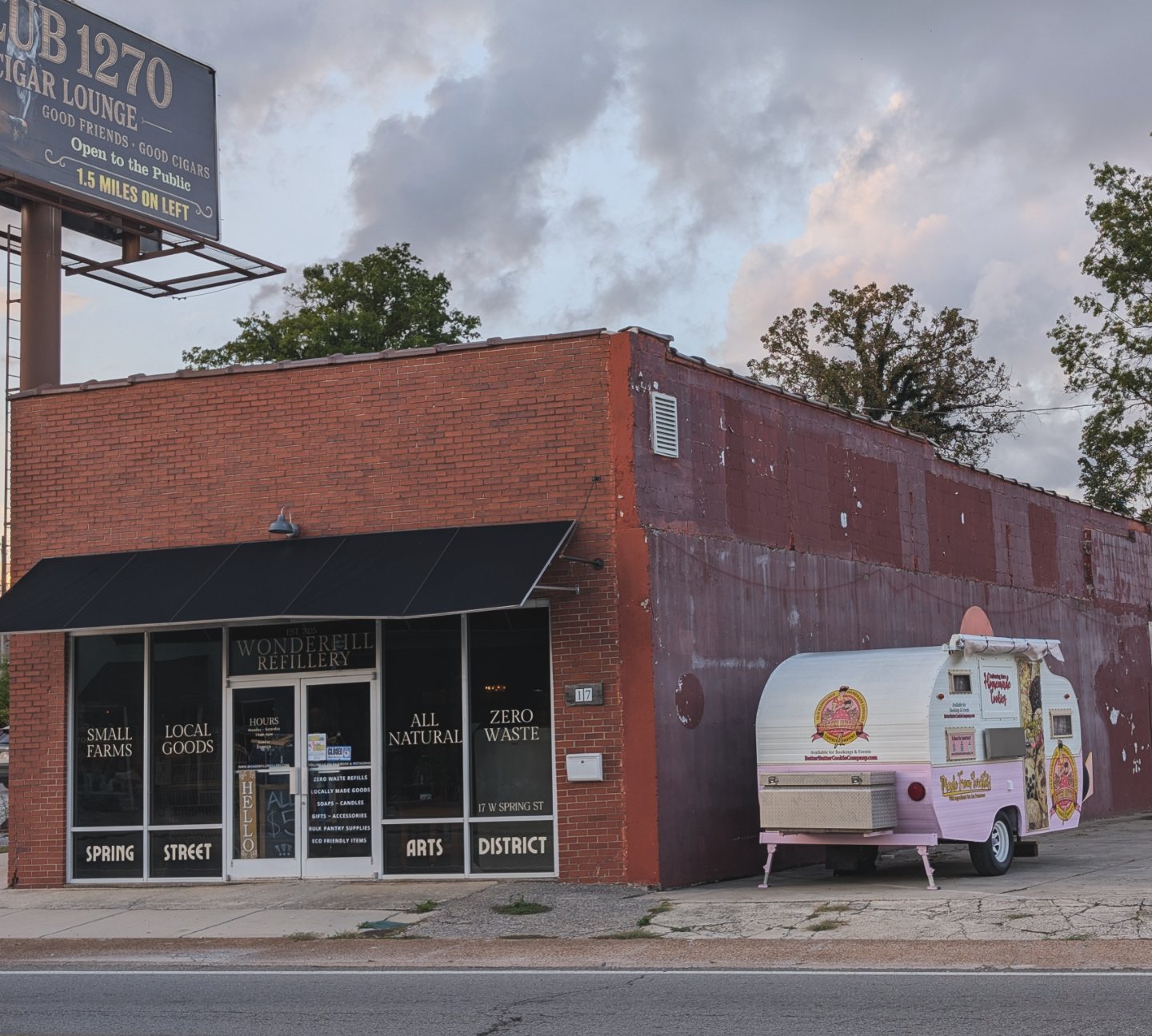 Wonderfill Refillery storefront at 17 W Spring Street in downtown Cookeville, TN
